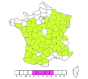 Carte de répartition en France (ssp forcipatus)