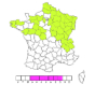 Carte de répartition en France (ssp virgo)